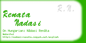 renata nadasi business card